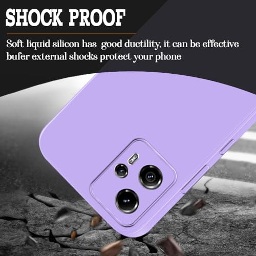 Image of Back Cover for Motorola Moto G13 4G / G23 4G | Full Camera Protection | Premium Liquid Silicon Case | Flexible Bumper Case for Motorola Moto G13 4G / G23 4G (Purple)