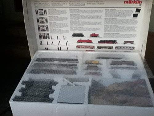 MARKLIN HO Digital Premium Starter 2 Trains Set 29855 with STEAM BR-18 and Electric E-40 LOCOMOTIVES W/Sounds+7 Cars+Large Oval C Tracks W/SWITCHES+DIG.TRANSF.110VOLT.+DIG.Controller+ACCES.+Catalog.