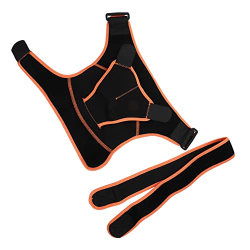 HOODANCOS Breathable Adjustable Shoulder Support Strap for Unisex Durable Compression Protector for Weightlifting Yoga Basketball Running Fitness Activities Black