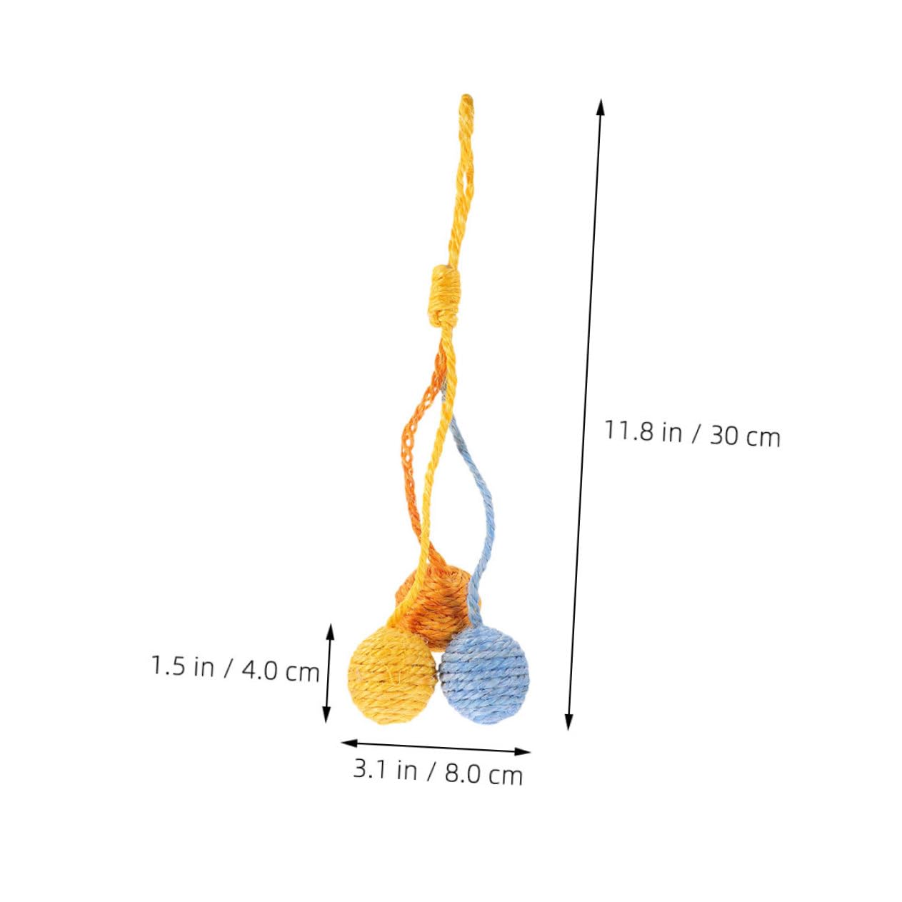 Abaodam 2 Pcs Sisal Ball Dangling Balls Sisal