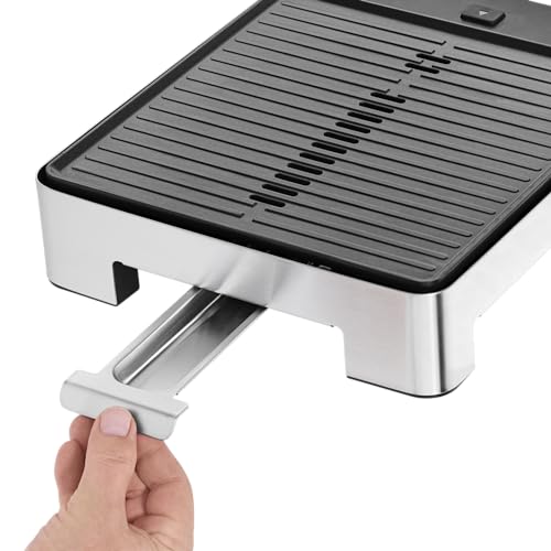 WMF Lono - Parrilla De Mesa, 1250 W, Acero Inoxidable/Revestimiento Antiadherente - imagen 3