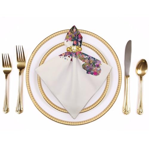 Servilleta de mesa suave y lavable Sasquatch con detalles botánicos 4