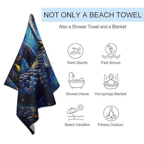 Drap de bain haut de gamme serpent magique absorbant et compact - 4