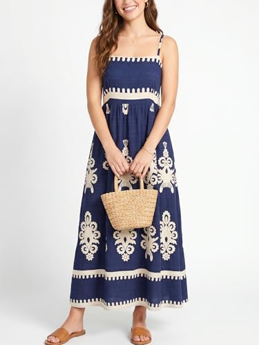 Image of Women's Classy Sleeveless Lemon Print Maxi RIC Rac Dress
