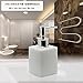 Produktbild Seifenspender Resin,Weiß Sandstein Wirkung Simple Mode 230 Mlwith Drücken Sie Die Pumpe Nachfüllbar Shampoo Hand-Desinfektionsmittel Lotion Flasche Drücken Flasche Geeignet Für Bad Küche Hotel D