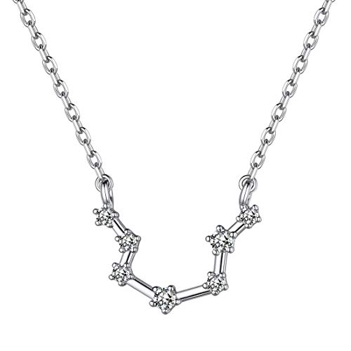 ChicSilver Silber Sternzeichen Wassermann anhänger Sternbild Halskette mit Zirkonia für Damen Frauen Cover