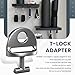 AMTHKNO 4 Pair T Lock Adapter W/Snap Hooks for Tonal Accessories, Tonal Accessory Shelf and Tonal Gym Shelf & Cable Machine Accessories (Only T Lock Adapter W/Snap Hooks)