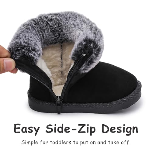 Image of Femizee Girls Boys Warm Winter Boots Kids Outdoor Snow Boots(Toddler /Little Kid)