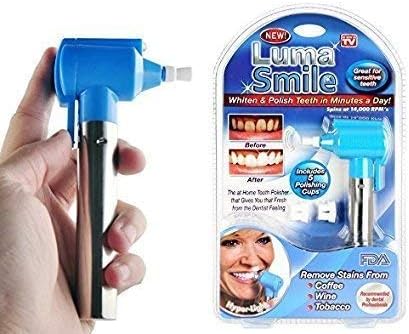 GRANTH ENTERPRISETooth Polisher Whitener Stain Remover with LED Light Luma Smile Rubber Cups Teeth whitening, Teeth Whitener, Teeth Polisher for Men & Women