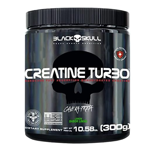 Creatine Turbo Monohidratada - 300g Limão - Black Skull