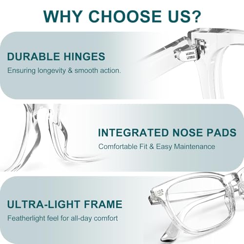 Image of Blue Light Glasses for Women Men Square Computer Glasses Anti Glare UV Blocking Vita