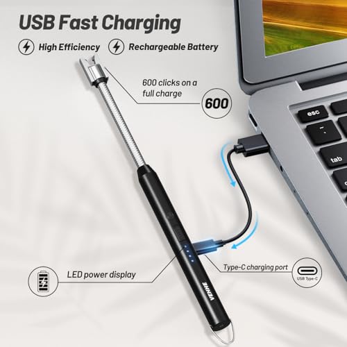 Encendedor Eléctrico Recargable con Cuello Flexible USB miniatura 3