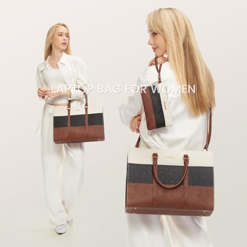 LOVEVOOK Vintage Leather Work Tote
