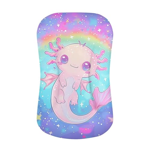 Zanxiantu Cute Axolotl Baby Lounger Cover for Girls Rainbow Starry Snuggle Me Lounger Cover Baby Sleep Lounger Covers for Infant