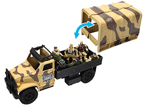 Hero Force Troop Transporter | Includes 1 Transport Vehicle | 6 Soldiers | Removable Canopy | Fun Toy For Kids! #TOP1