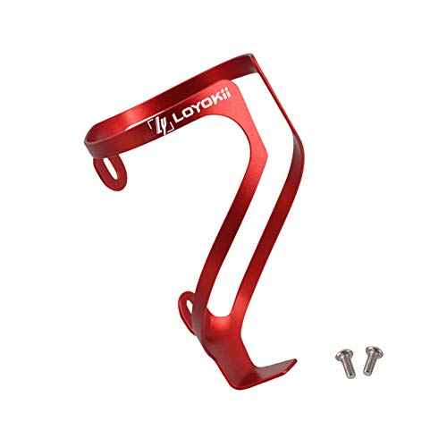 LOYOKii Water Bottle Holder for Bike, Lightweight Bike Water Bottle Cage Aluminum Alloy Bicycle Cages Bike Drink Holder for Mountain Bike Road Bike Cycling (Red)