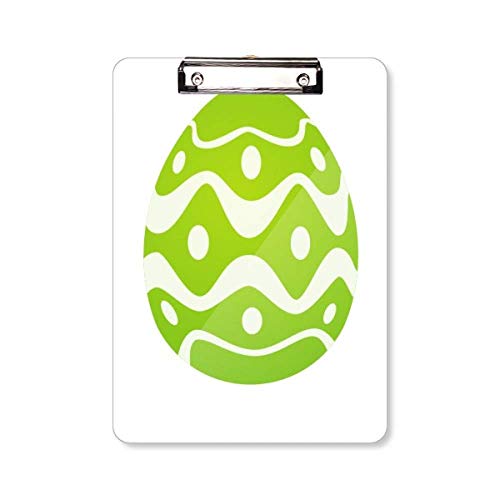 Planchette porte-bloc motif de Pâques A4 pince métallique support écriture