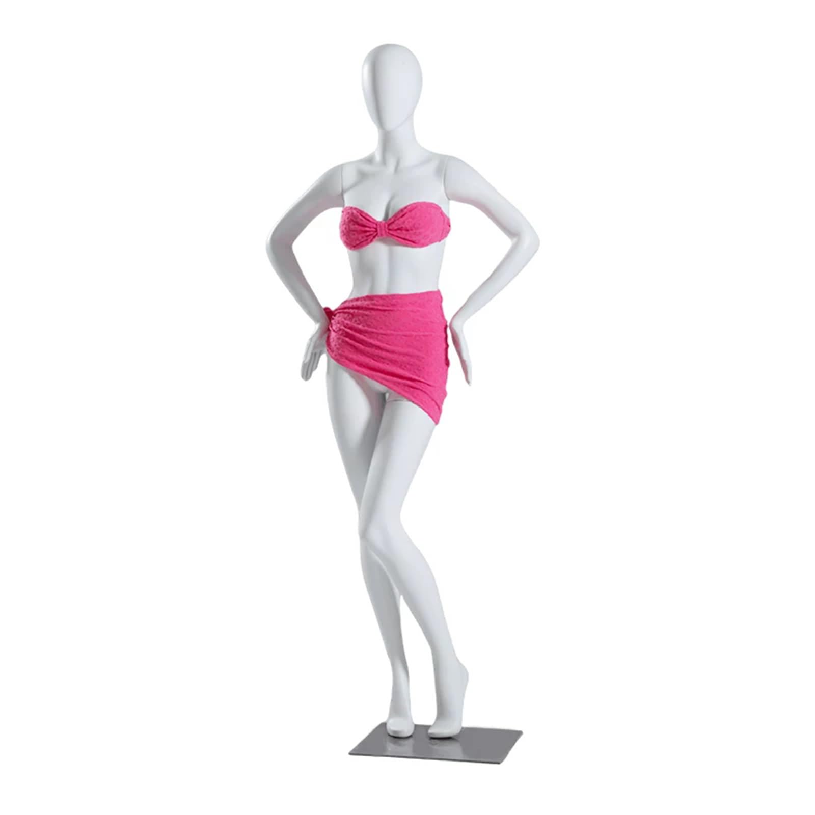 Female Full Body Mannequin, Realistic Dress Form Display Mannequin with Metal Base, for Clothing, Retail Shop & Photography