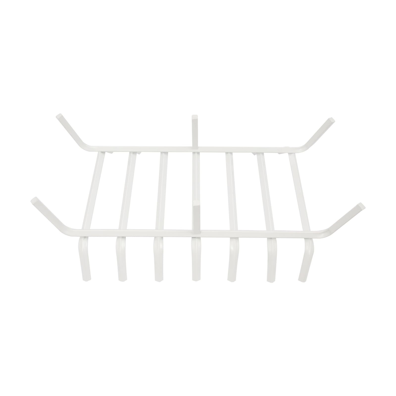 24 * 11,6 * 7,5 Zoll Feuerroste für Kamin,bis 110,23 lbs,Robuster Kaminrost für Holzscheite aus Kohlenstoffstahl,Kaminholz-Brennrost-Halter für Holzofen,Innen-/Außen-Feuerstelle Familientreffen(Weiß)