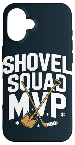 Pond Hockey Player Shovel Squad Shinny Case for iPhone 16