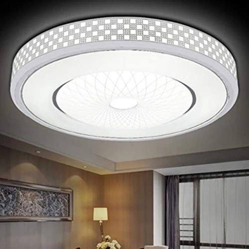 Lampe de plafond créative en fer forgé blanc rond de 30cm - 8