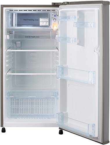 Image of LG 188 L 3 Star Direct-Cool Single Door Refrigerator (GL-B191KDSD, Dazzle Steel, Fastest Ice Making)
