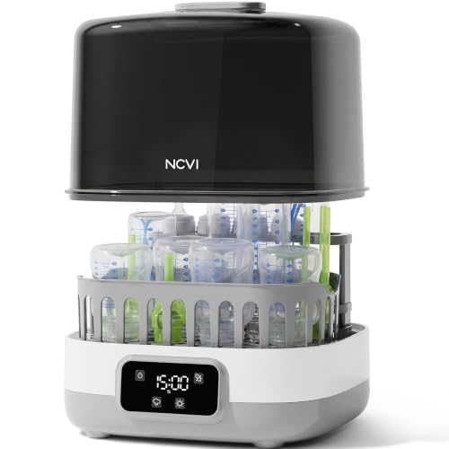 Image of NCVI Baby Bottle Sterilizer and Dryer, 20-Minute Cycle, Up to 8 Bottles