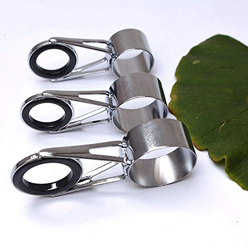 Huusuei 7 Stuecke Angel Fuehrungen TIPP 7 Grössen Teleskop Spitze Reparatur Kit Linie Ringe Set – Bild 5