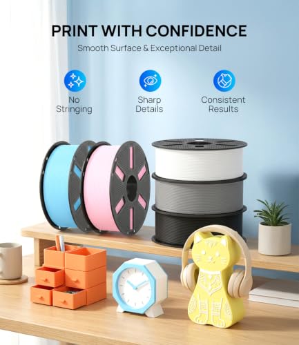 Image of JAYO PLA 3D Printer Filament Bundle 1.75mm 10-Pack 11kg Reusable Spool | Black, White, Gray, Transparent and 6 Transparent Colors, ±0.02mm Accuracy, Vacuum Sealed