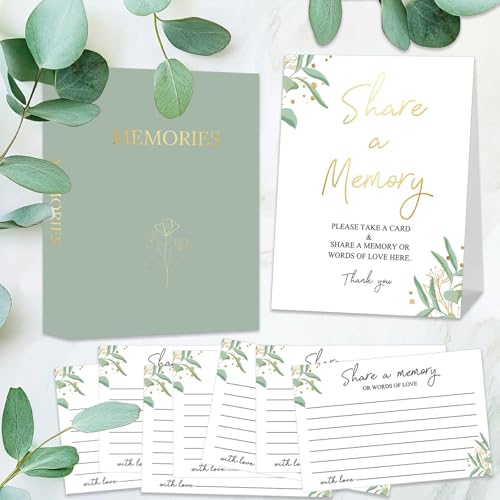Álbum de Tarjetas para Celebración de la Vida, Álbum Memorial para Funerales, Libro de Firmas para Celebración de la Vida, Aniversario, Graduación, Jubilación y Despedida de Soltera — Verde Salvia, 50 Tarjetas A6 miniatura 7