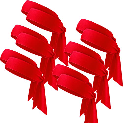 Listado de Ropa de Baloncesto para Mujer , listamos los 10 mejores. 44 WILLBOND 12 Piezas de Diadema de Tenis Unisex con Lazo para la Cabeza Seca para Baloncesto, Correr, Tenis, Karate, Atletismo (Rojo)