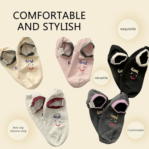Image of Women's Pure Cotton Ankle Socks, Comfortable & Odor-Resistant, Sweat-Wicking with Seamless Toe, 5-Pack