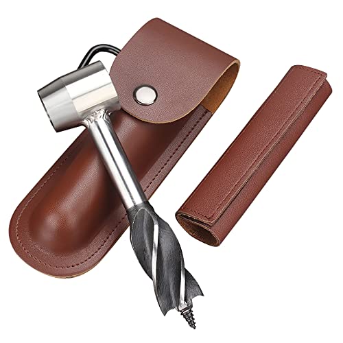 Aytop Perceuse à Tarière Manuelle, Perceuse à Main Pour Le Travail Du Bois Tarière Bushcraft Jeu de mèches forets jeu de forets à bois Scotch Eye Camping Tarière pour Extérieur/Camping/Perforateur Cover