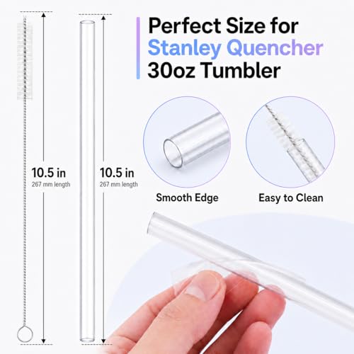 Image of Joshey Replacement Straws for Stanley Quencher 30oz Tumbler, 6 Pack