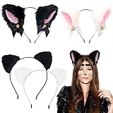 ❤ 【Diseño de orejas de gato】 Esta linda diadema de cosplay con campanas está diseñada en forma de orejas de zorro, lo cual es muy divertido y lindo. La diadema de orejas de gato zorro está equipada con campanas doradas y cintas de lazo suaves, que harán un tintineo nítido cuando se mueva o se balancee violentamente.