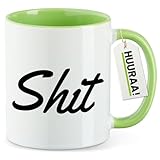 Huuraa Tasse Shit Tasse à café cadeau verte 330 ml Shit souvenirs