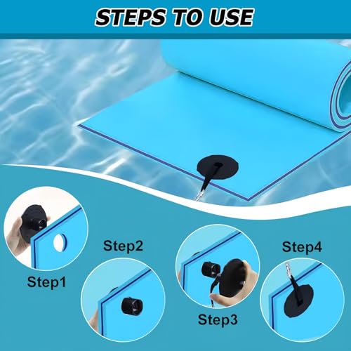 Kit de anclaje para colchoneta flotante con cuerda elástica miniatura 4