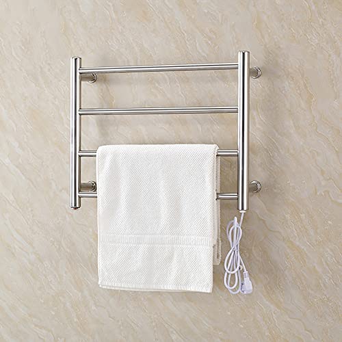 Toallero eléctrico de pared en acero inoxidable 304 cromado con 4 barras 58W 3