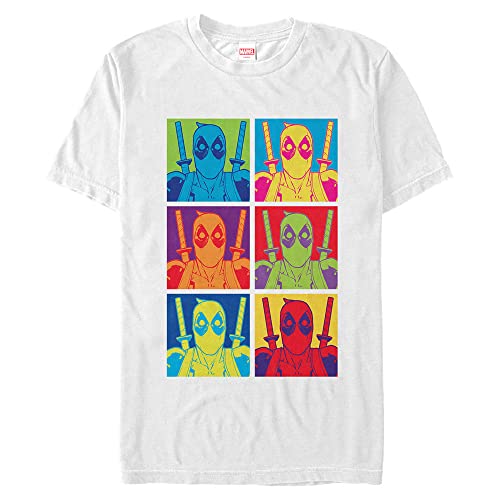 T-shirt Deadpool blanc manches courtes pour look geek estival