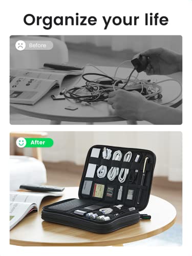 Ugreen Electronic Organizer Travel Cable Organizer Storage Bag For Data Cables, Usb C Charger, Sd Card, Hard Drive, Charging Cord, Mouse, Power Bank, Phone, Power Adapter Plug Electronics Accessories #TOP1