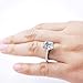 Bo.Dream 3ct Cushion Cut Cubic Zirconia CZ Engagement Rings Women Platinum Plated Sterling Silver (7)