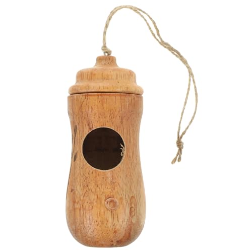 HOMOBABE 木製鳥の餌箱 鳥用バードフィーダー 庭の鳥の餌箱 ハングバードフィーダー 丈夫な鳥の餌箱 鳥の餌入れ ぶら下がっている外の鳥の餌箱 ガーデンハンギングバードフードコンテナ 庭の装飾