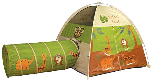 Pacific Play Tents 20435 Kids Safari Fun Dome Tent Crawl Tunnel Combo Indoor