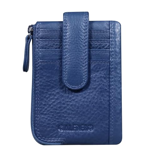 Image of Calfnero Genuine Leather Card Holder & Key Case for Men & Women | Slim Wallet with Zipper Pocket, Card Slots & Key Chain | Compact Travel Organizer