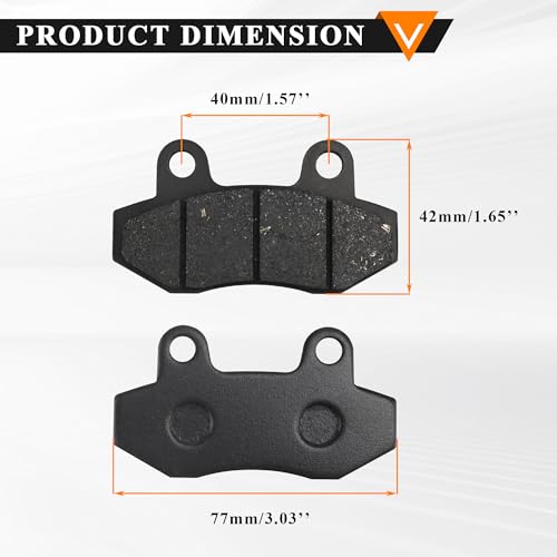 Image of PRO BAT Disc Brake Pads Shoes for 50cc 110cc 125cc 150cc 200cc 250cc Scooter Moped Pit Bike ATV Motorcycle Pack of 2