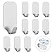 Amazon Brand - Eono Crochet Adhésif Patère Porte-serviettes Salle de Bain Murale Acier Inoxydable SUS304 Manteaux Support Torchon Accroche 10 Pièces Brossé, AH7200-2-P10