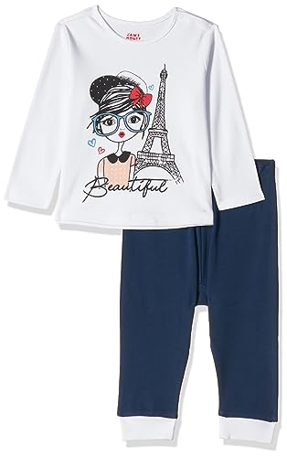 Image of Amazon Brand - Jam & Honey Baby-Boys and Girls 100% Soft & Pure Cotton Long Sleeve Tee with Jogger - Unisex Clothing Set