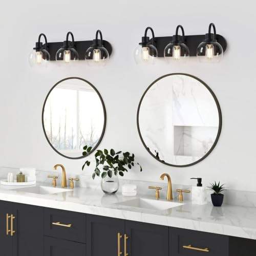 Image of 2 Pack Clear Glass Shades Covers, 1.65 in Fitter 5.9 in Diameter 5.1 in Height Glass Lampshade Replacements, Transparent Shades Globes for Light Fixtures Pendants Wall Sconces Vanity Lights