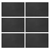 M METERXITY 6-Pack Solid Black Flag Blank Patch, 3.1' x 2' Rectangular Embroidered Patches Pure Color DIY Flags for Clothing/Hats/Backpacks/Vests/Jackets/Garments DIY Crafts
