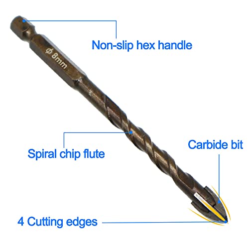 Set de brocas para azulejo 3-12mm para vidrio y cerámica miniatura 4